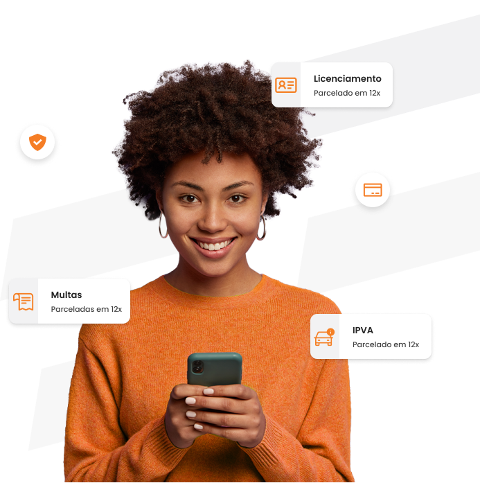 Cliente Zignet consultando multas pelo celular